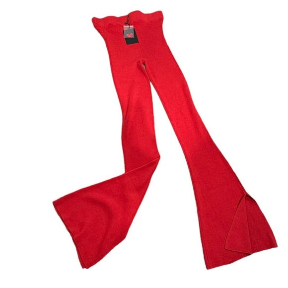 NBD | Revolve NWT $208 Zuri Knit Pants with Ankle Slits in Red Women's Size Sm - Picture 6 of 12
